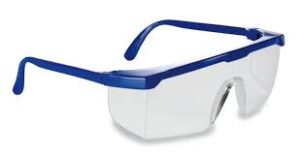 blue protective goggles